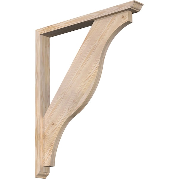 Ekena Millwork Funston Traditional Smooth Bracket w/ Offset Brace, Douglas Fir, 3 1/2"W x 30"D x 36"H BKT0402X30X36FST01SDF - main